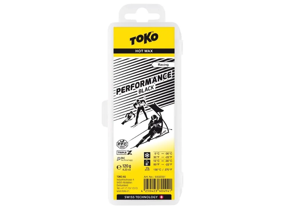 Oblíbený vosk TOKO TripleX Performance 120g černý -30/0°C