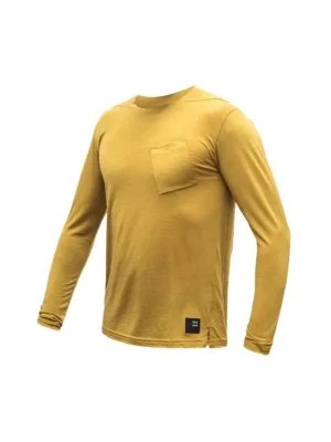 SENSOR MERINO AIR traveller pánské triko dl.rukáv mustard Nová Kolekce