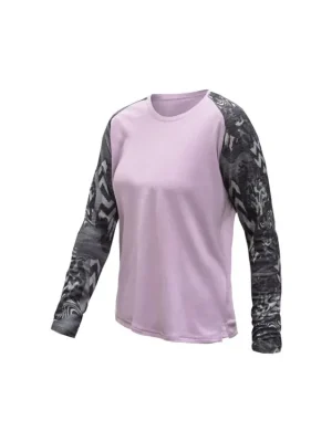 SENSOR MERINO BLEND IMPRESS dámské triko dl.rukáv mystic violet/zebra Must-Have