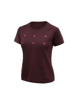 SENSOR MERINO BLEND TYPO dámské triko kr.rukáv port red Přímo Od Výrobce