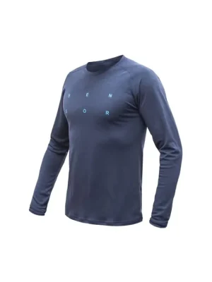 Dokud Zásoby Vydrží SENSOR MERINO BLEND TYPO pánské triko dl.rukáv deep blue
