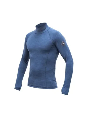 SENSOR MERINO BOLD pánské triko dl.rukáv roll neck cool blue Expresní Doručení