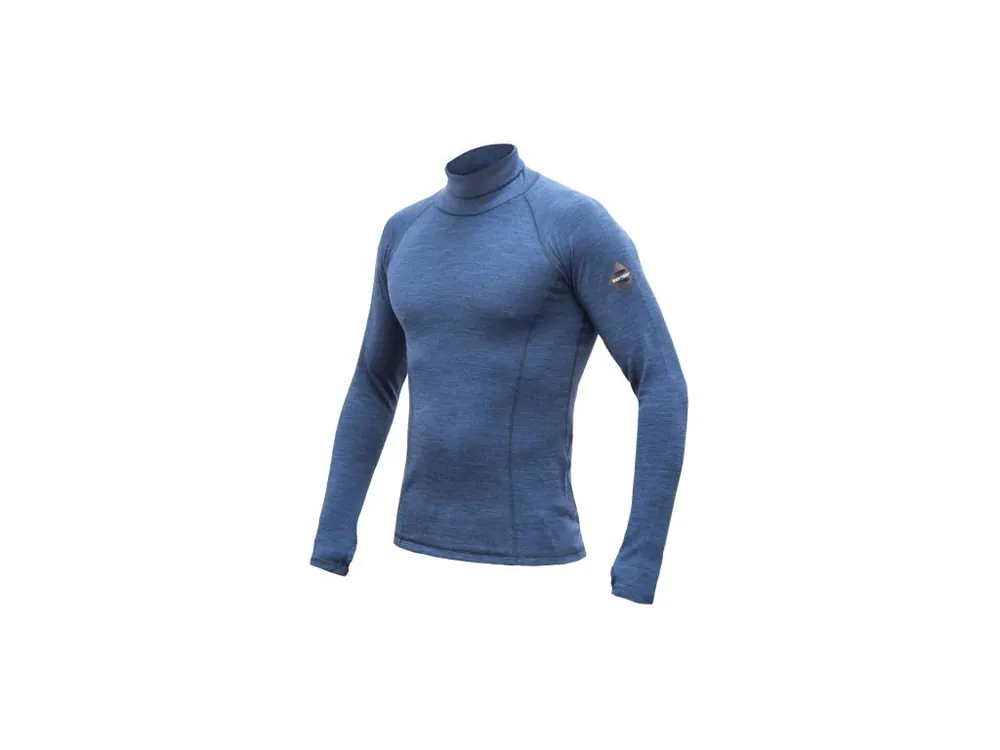 SENSOR MERINO BOLD pánské triko dl.rukáv roll neck cool blue Expresní Doručení
