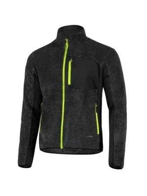 Etape - pánská mikina WARMER, antracit/žlutá fluo Vysoce Kvalitní
