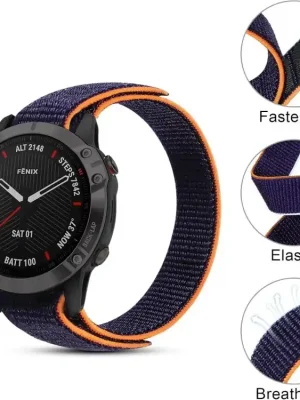 Pouze Dnes Nylonový řemínek pro Garmin 20mm modrý provlékací