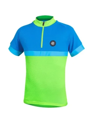 Vrácení Zdarma Etape - dětský dres BAMBINO, zelená/modrá