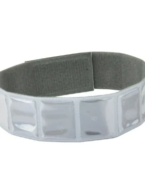 reflexní páska LONGUS 3x38cm bílá na suchý zip Hit Sezóny