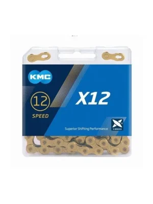 Zlevněný řetěz KMC X-12 gold 126 článků box