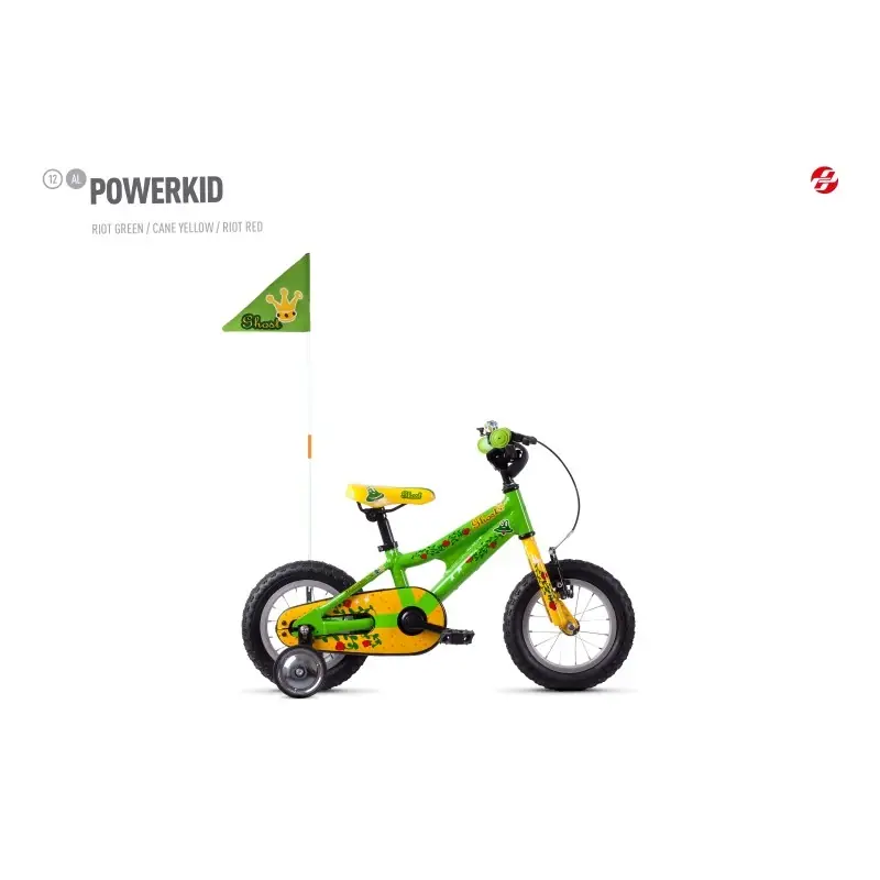 Ghost dětské kolo Powerkid 12 - Green / Yellow/Red Odeslání Ihned