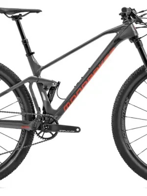 Mondraker celoodpružené kolo F-Podium Carbon DC, Nimbus Grey/Carbon/Flame Red Omezená Nabídka