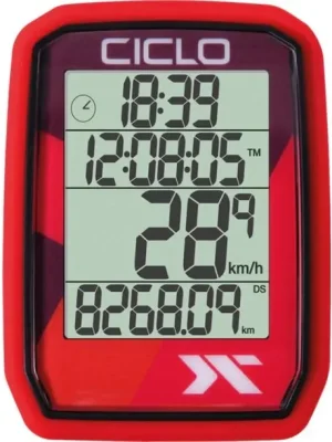 CicloSport computer Protos 105 drátový červený Akční Nabídka