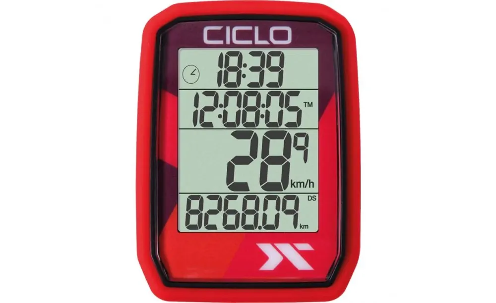CicloSport computer Protos 105 drátový červený Akční Nabídka