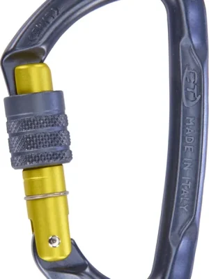 Nová Kolekce Climbing Technology karabina Lime SG (screw gate), antracite/mustard