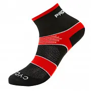 Super Cena Cyklistické ponožky PROGRESS Cycling Sox - černá/červená - vel. 3-5