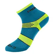 Cyklistické ponožky PROGRESS Cycling Sox - petrol/limetka - vel. 3-5 Expresní Doručení