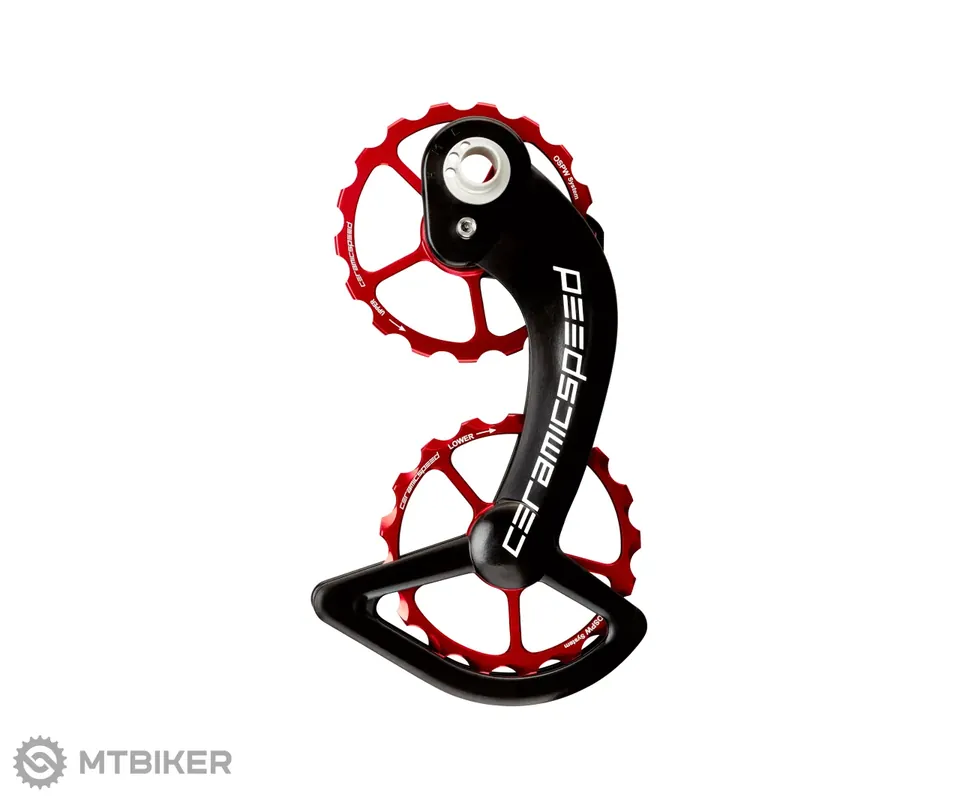 Přímo Od Výrobce CeramicSpeed OSPW ramínko přehazovačky, Shimano 9000/6800, červená