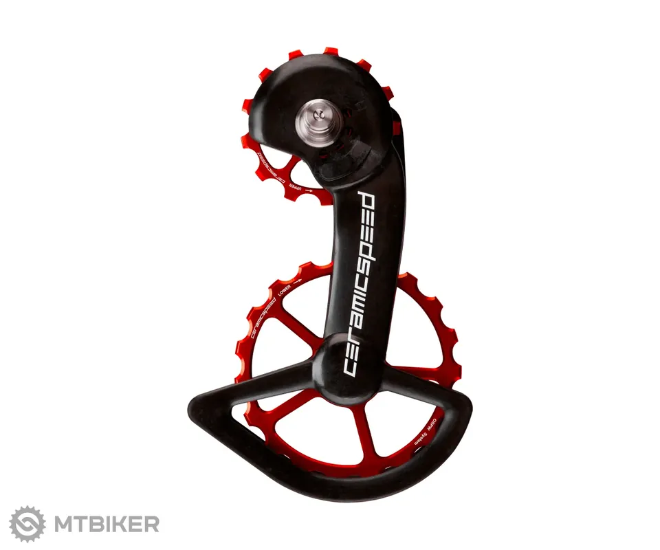 Cenová Bomba CeramicSpeed OSPW ramínko přehazovačky, Shimano 9100/9150/8000 SS/8050 SS, červená