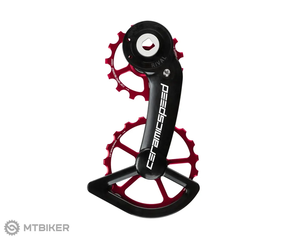 Ověřený CeramicSpeed OSPW ramínko přehazovačky SRAM RIVAL AXS, červená