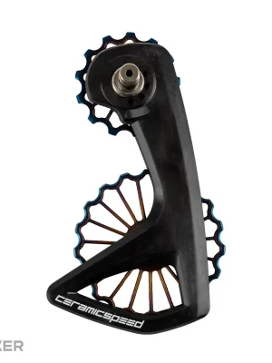 CeramicSpeed OSPW RS 3D Titanium Coated ramínko přehazovačky. Shimano 9250/8150, Oil Slick Finální Výprodej