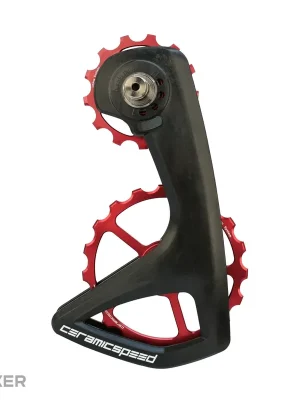 Tovární Cena CeramicSpeed OSPW RS 5-Spoke ramínko přehazovačky, Shimano 9250/8150, červená