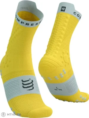 Sezónní Sleva COMPRESSPORT Pro Racing Socks v4.0 Trail ponožky, maize/dawn blue