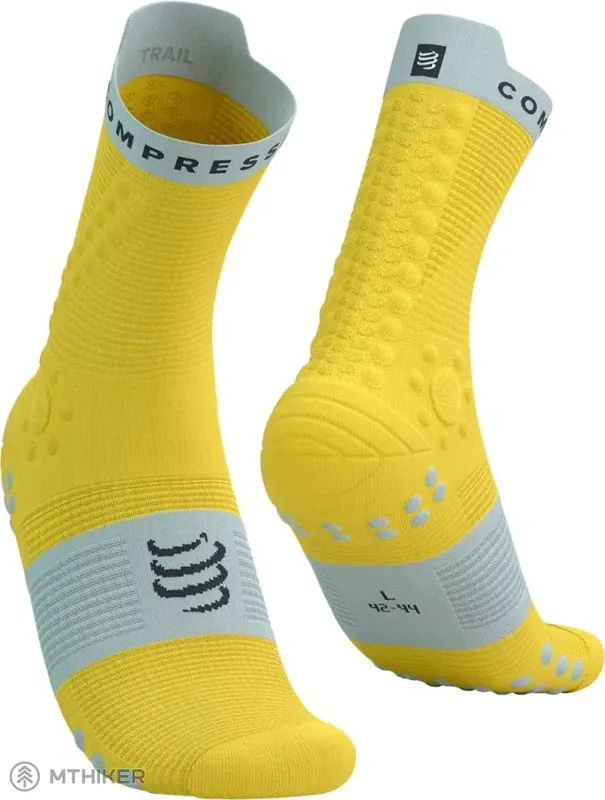 Sezónní Sleva COMPRESSPORT Pro Racing Socks v4.0 Trail ponožky, maize/dawn blue