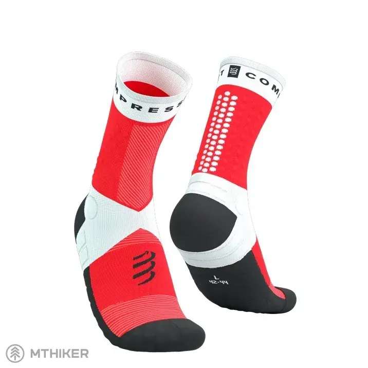 COMPRESSPORT Ultra Trail V2.0 ponožky, bílá/červená Rychlé Dodání