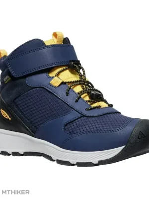 KEEN Skua Mid WP dětské boty, naval academy/yolk yellow Vrácení Zdarma