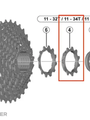 Shimano Y1RB11000 11z pastorek kazety HG-500-10 s rozsahem 11-34 Sleva