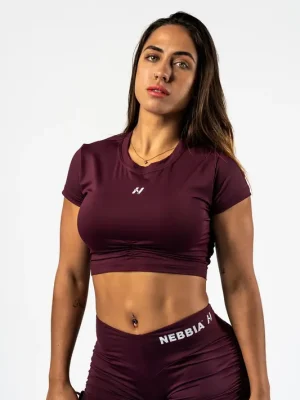 Akční Cena NEBBIA STRONG BEAUTY 430 dámské tričko, tmavě červená