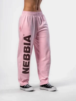 Levný NEBBIA BOYFRIEND STYLE 432 dámské tepláky, růžová