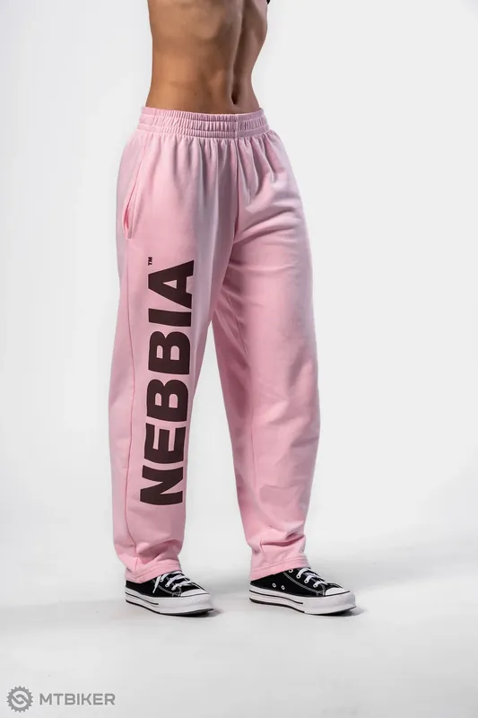 Levný NEBBIA BOYFRIEND STYLE 432 dámské tepláky, růžová