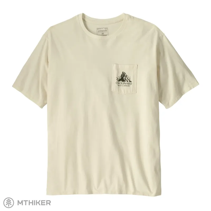 Patagonia Chouinard Crest Pocket Responsibili tričko, birch white Nejprodávanější