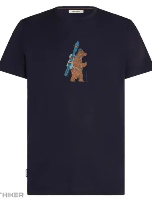 Časově Omezené icebreaker Merino 150 Tech Lite SS Bear Tour tričko, midnight navy