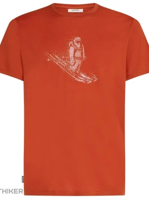 Pouze Dnes icebreaker Merino 150 Tech Lite SS Skiing Yeti tričko, agate