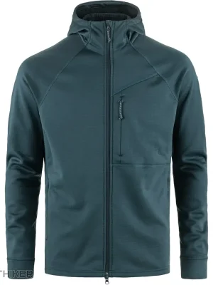 Fjällräven Abisko Grid Fleece mikina s kapucí, mountain blue Sezónní Sleva