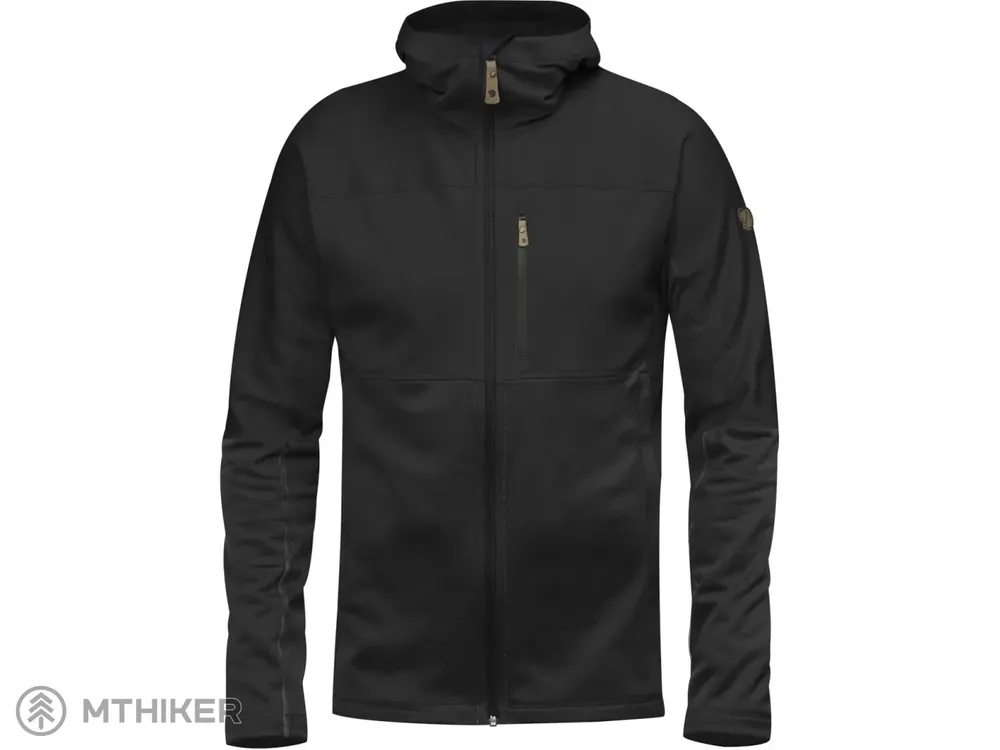 Oblíbený Fjällräven Abisko Grid Fleece mikina s kapucí, černá