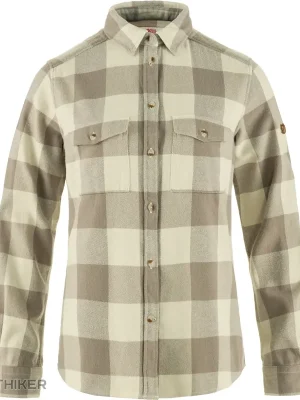 Fjällräven Övik Heavy Flannel dámská košile, fog/chalk white Vrácení Zdarma