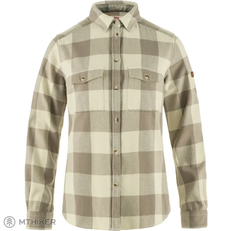Fjällräven Övik Heavy Flannel dámská košile, fog/chalk white Vrácení Zdarma