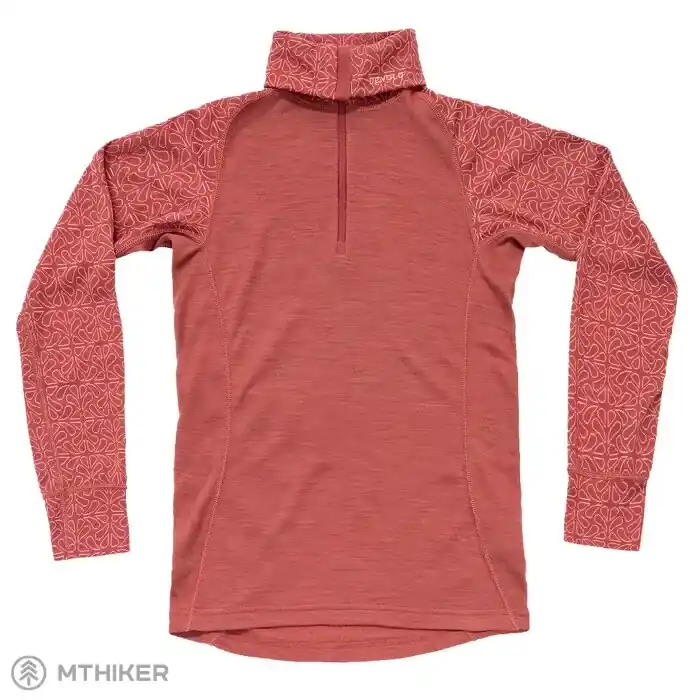 Akce Devold Duo Active Merino 205 Zip Neck dámské tričko, marsala