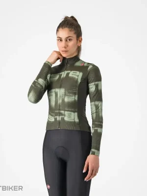 Tovární Cena Castelli BLUR THERMAL dámský dres, tmavě zelená