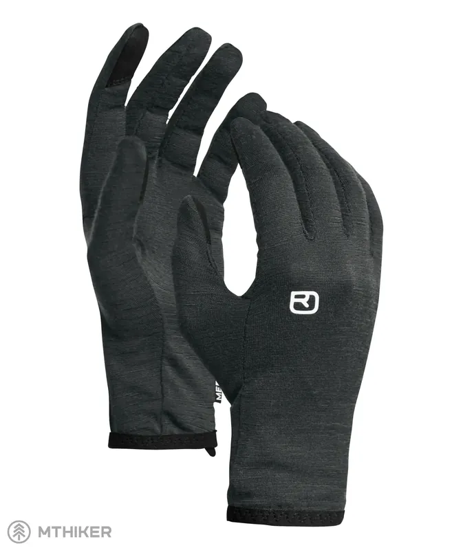 Omezená Nabídka ORTOVOX 185 Rock‘N‘Wool Glove Liner dámské rukavice, black raven