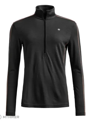 ORTOVOX 185 Rock‘N‘Wool Zip Neck dámské triko, black raven Přímo Od Výrobce