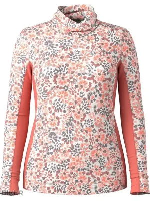 Smartwool Classic Thermal Merino Mock Neck dámské tričko, coral reef floral Oblíbený