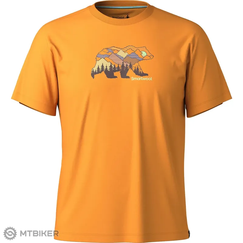 Sezónní Sleva Smartwool Bear View Short Sleeve Graphic Tee Everyday tričko, squash