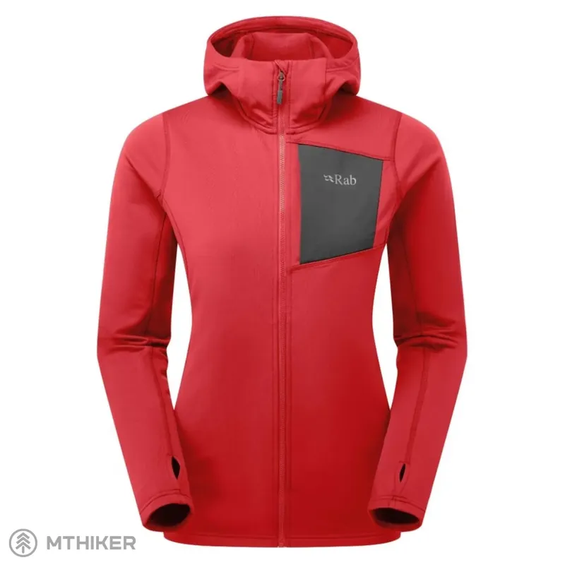 Rab Superflux Hoody dámská mikina, summit red Expresní Doručení
