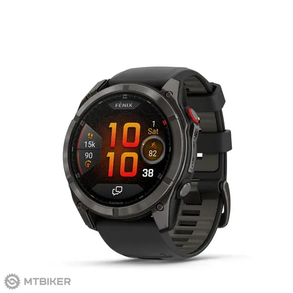 Garmin fenix 8 Pro (51 mm) hodinky, carbon gray DLC Titanium, black/pebble gray řemínek Víkendová Akce