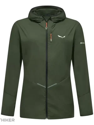 Aktuální Salewa PEDROC Wind Light Hooded dámská bunda, dark olive