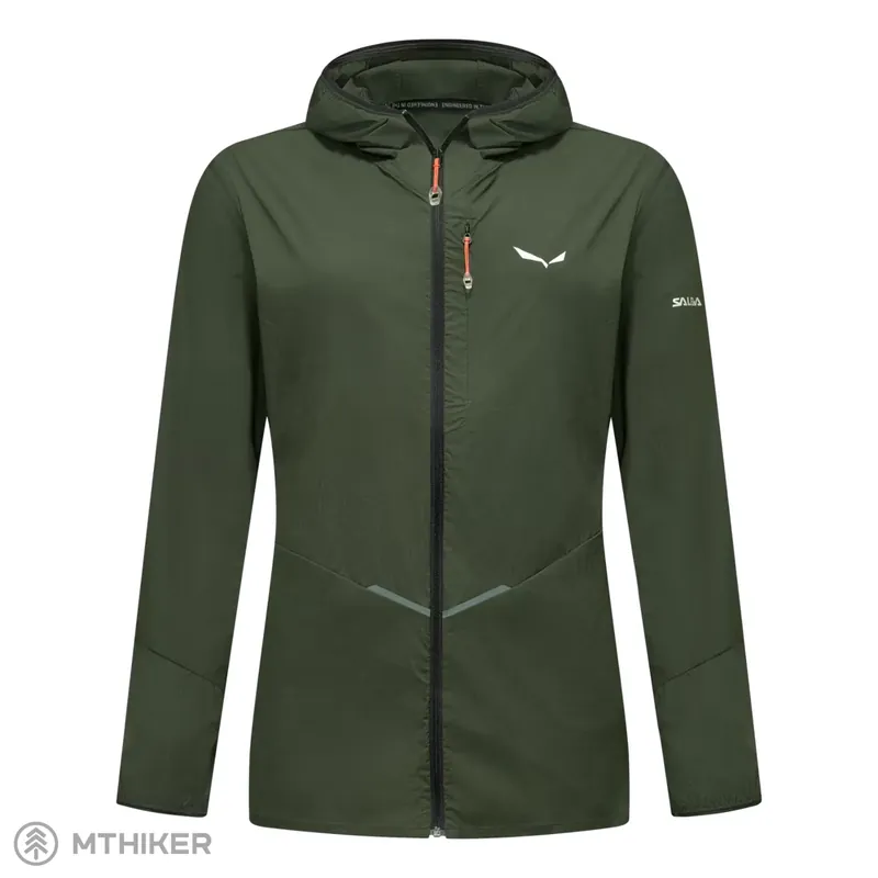 Aktuální Salewa PEDROC Wind Light Hooded dámská bunda, dark olive