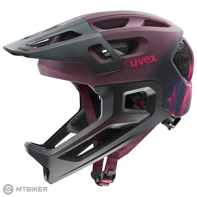Finální Výprodej uvex react jr. fullface přilba, cranberry matt
